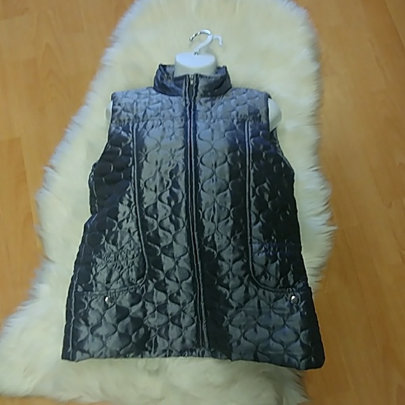 New Directions Quilted Gunmetal Vest - Picture 6 of 8